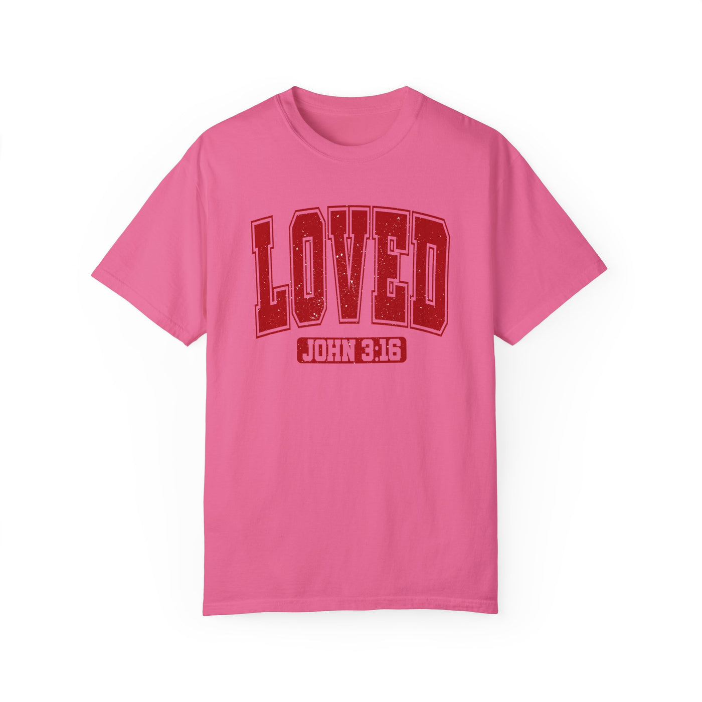 Loved John 3:16 Distressed Graphic T-shirt (Comfort Colors)