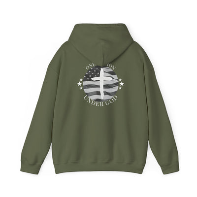 One Nation Under God Hoodie - 2 sided print (Gildan)