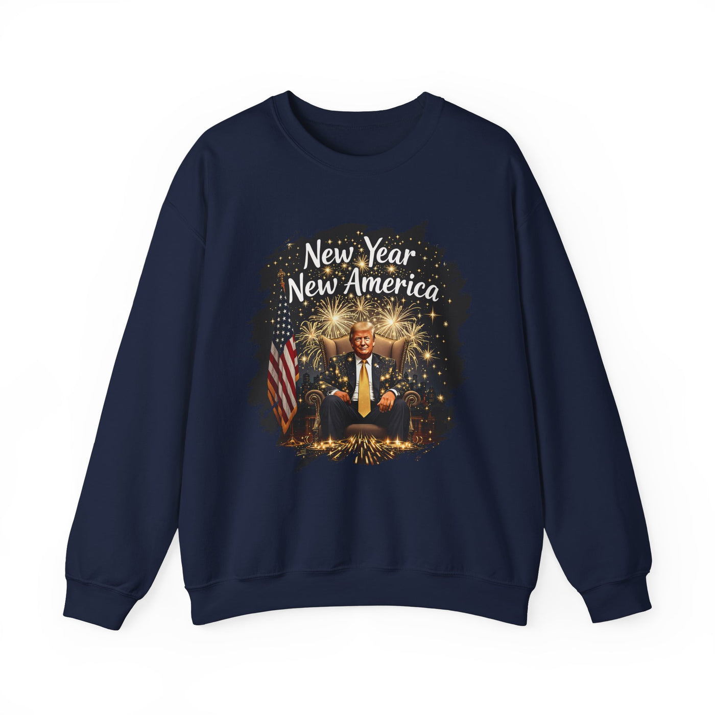 NEW YEAR NEW AMERICA SWEATSHIRT (GILDAN)