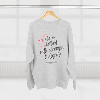 She Is Clothed In Strength Sweatshirt (Lane Seven)