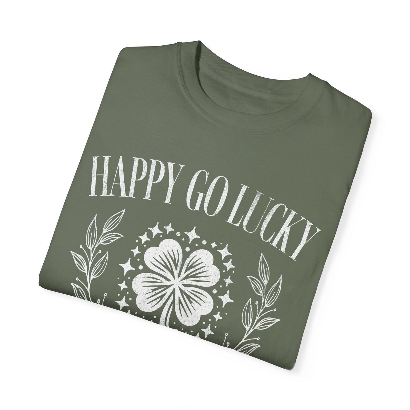 Happy Go Lucky Social Club T-shirt - distressed (COMFORT COLORS)