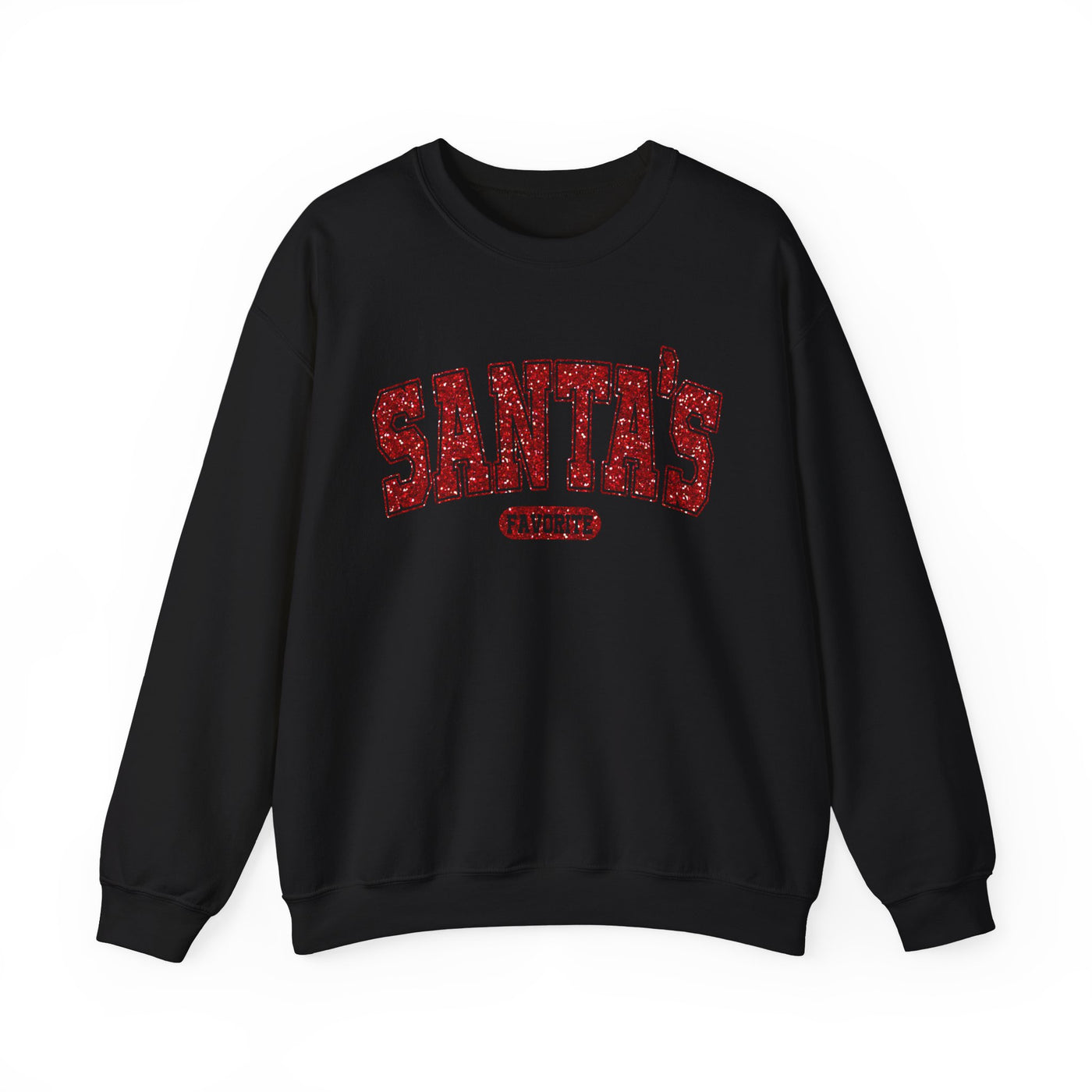 GLITTERY SANTA'S FAVORITE SWEATSHIRT (GILDAN)