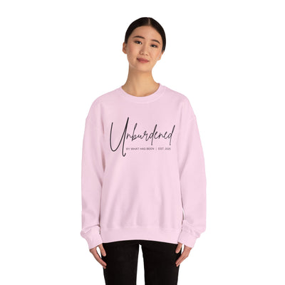 UNBURDENED BY WHAT HAS BEEN SWEATSHIRT (GILDAN)