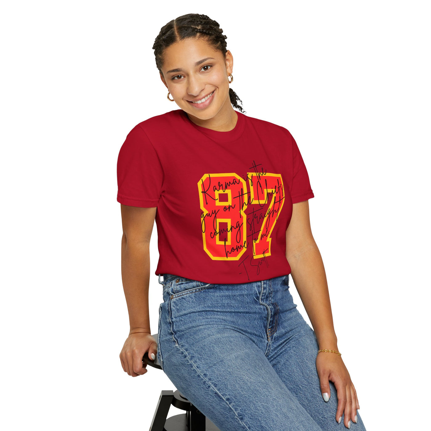 87 Karma Football Season T-shirt (COMFORT COLORS)