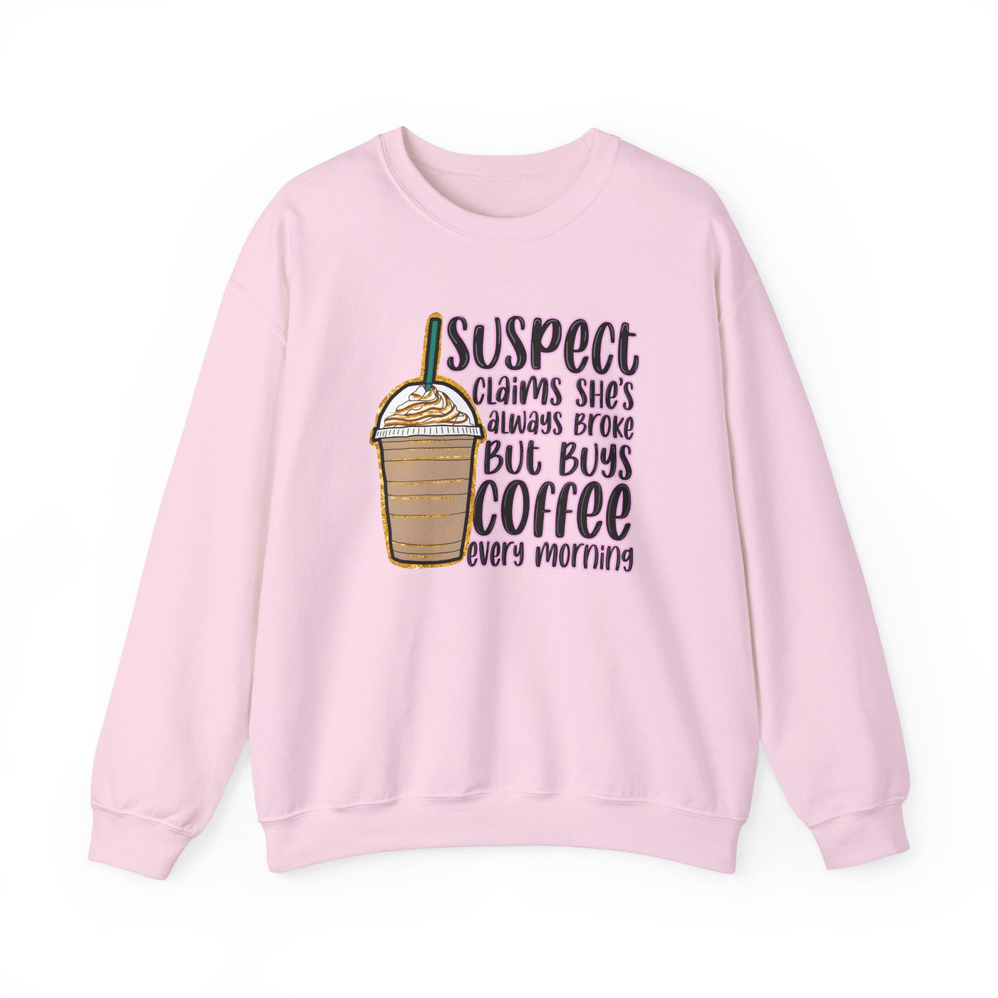 Suspect Claims Coffee Sweatshirt (GILDAN)