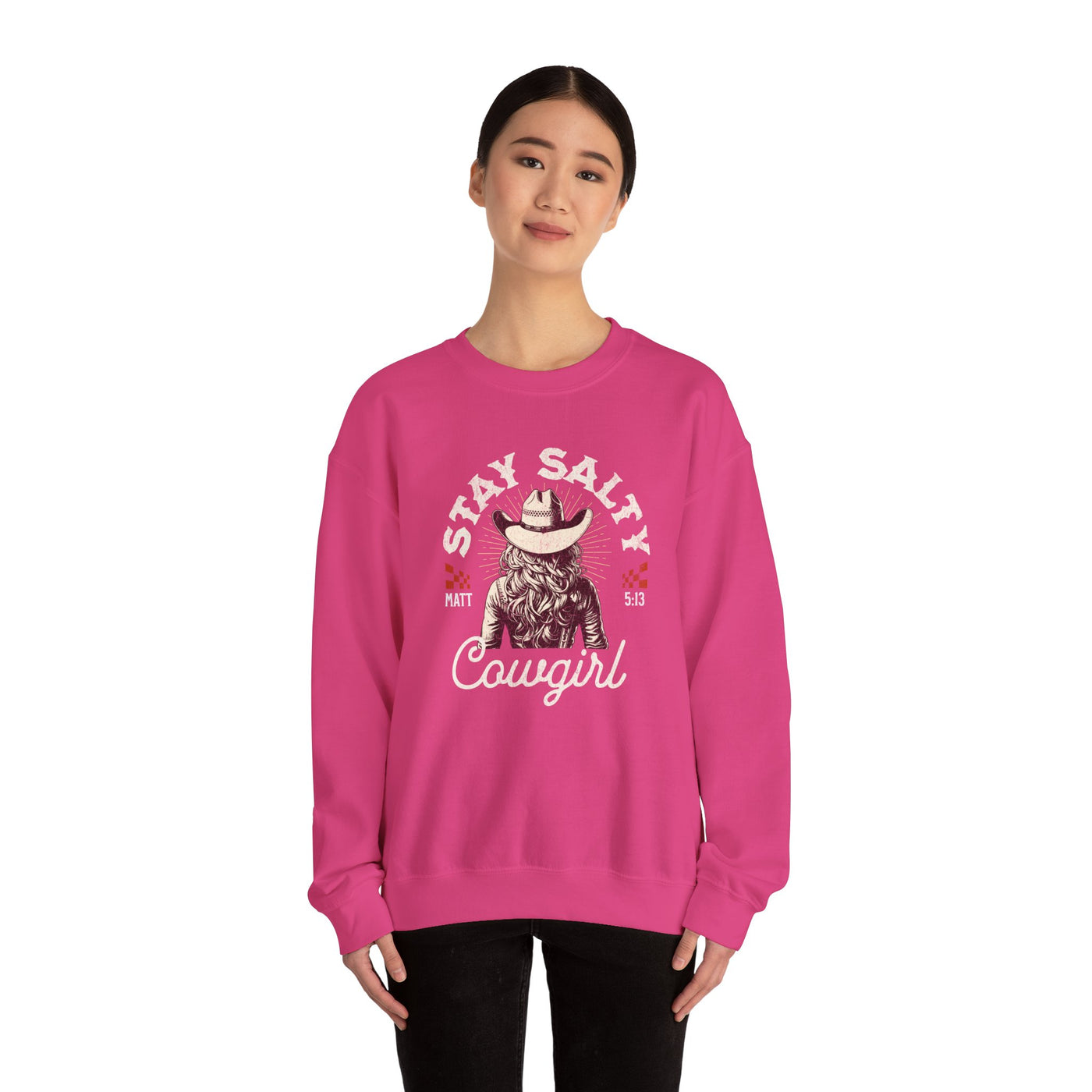 Stay Salty Cowgirl Sweatshirt (GILDAN)