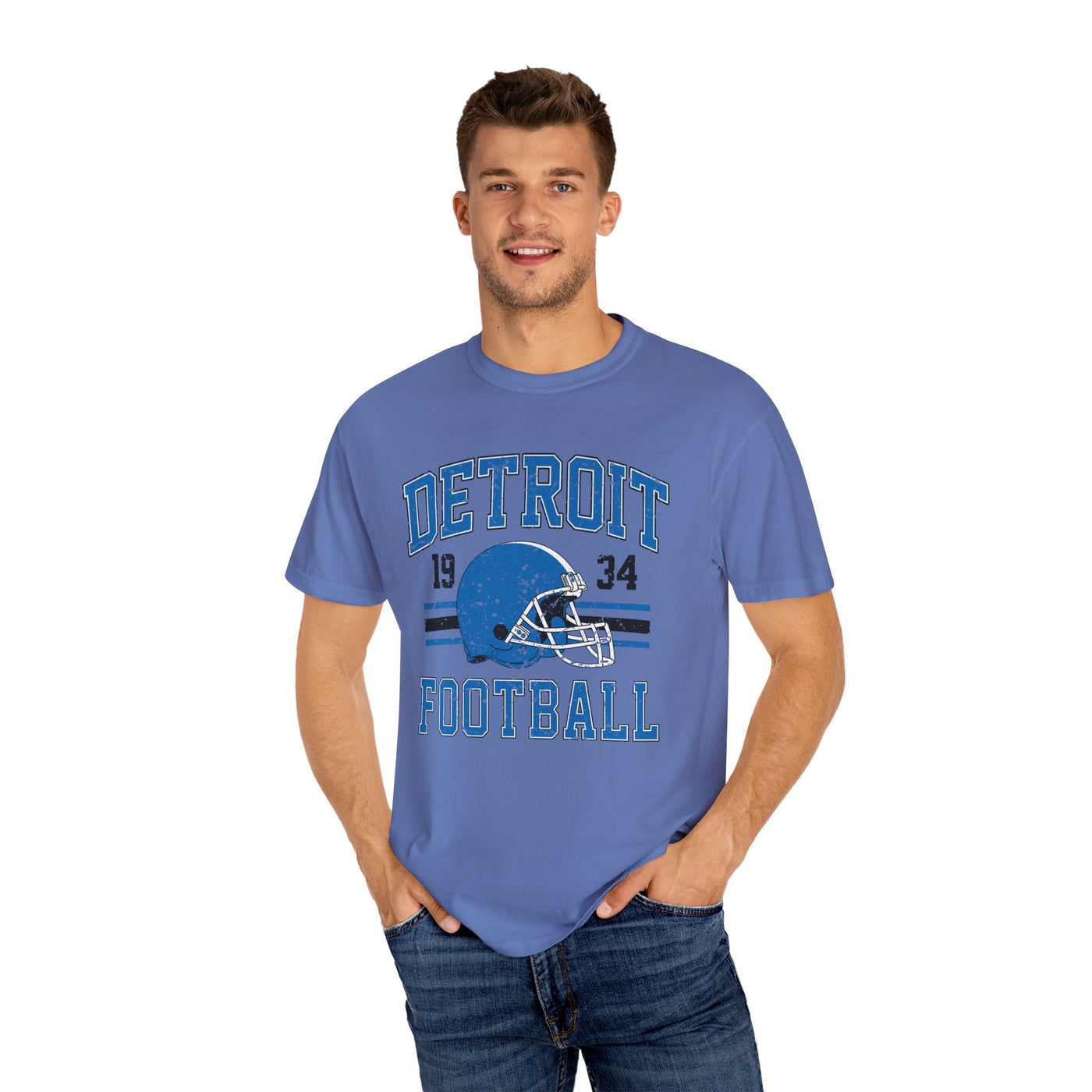 Detroit Football 1934 Distressed T-shirt (Comfort Colors)