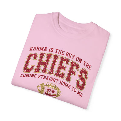 87 Karma 2 Sided Print Glitter T-shirt (Comfort Colors)