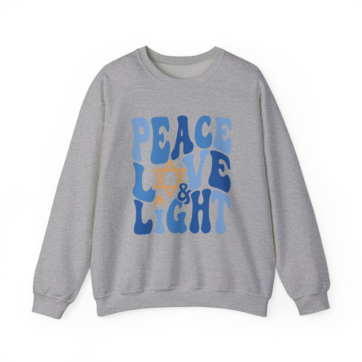 PEACE LOVE AND LIGHT SWEATSHIRT (GILDAN)