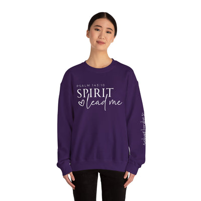 SPIRIT LEAD ME WHERE MY FAITH IS WITHOUT BORDERS SWEATSHIRT - FRONT AND SLEEVE PRINT(GILDAN)