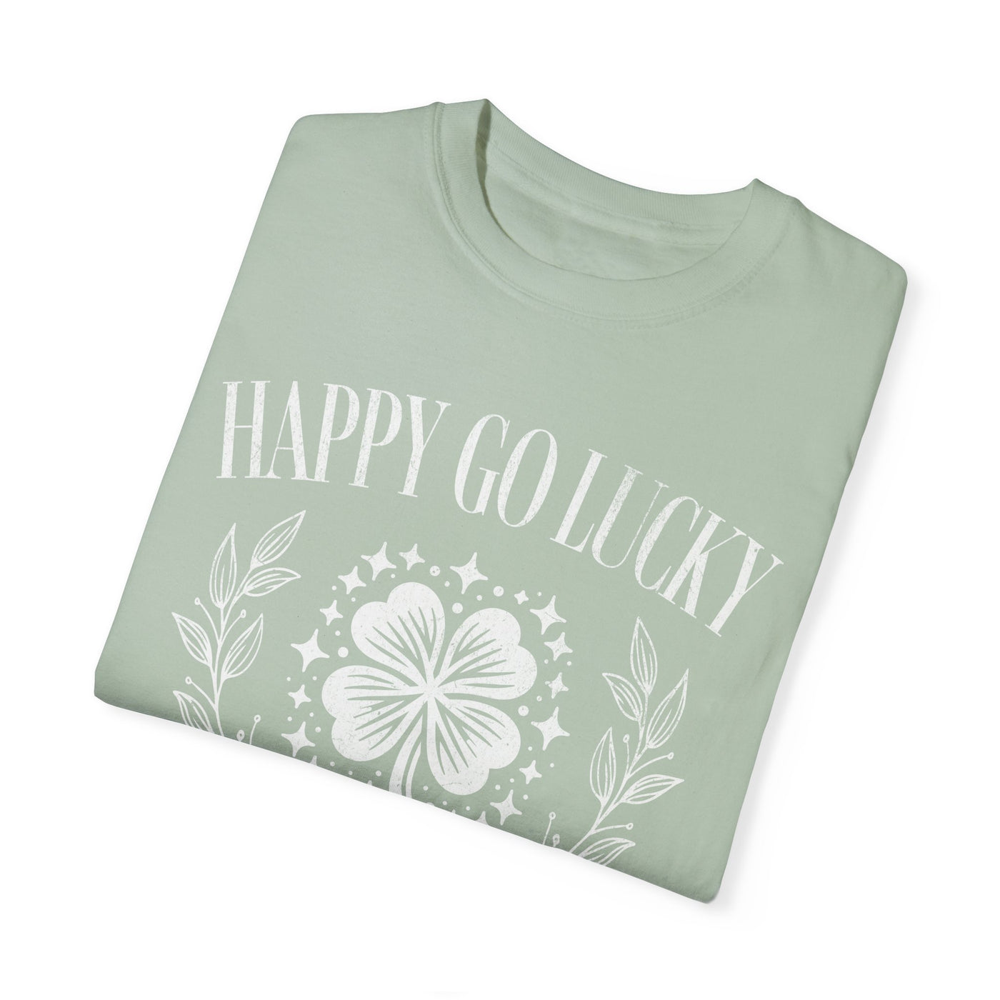 Happy Go Lucky Social Club T-shirt - distressed (COMFORT COLORS)