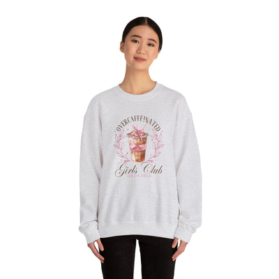 Overcaffeinated Girls Club Sweatshirt (GILDAN)