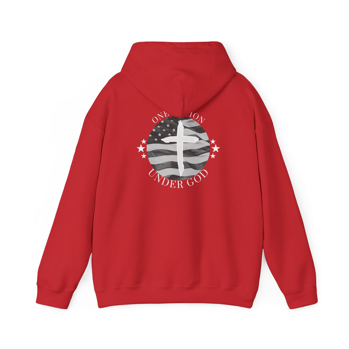 One Nation Under God Hoodie - 2 sided print (Gildan)