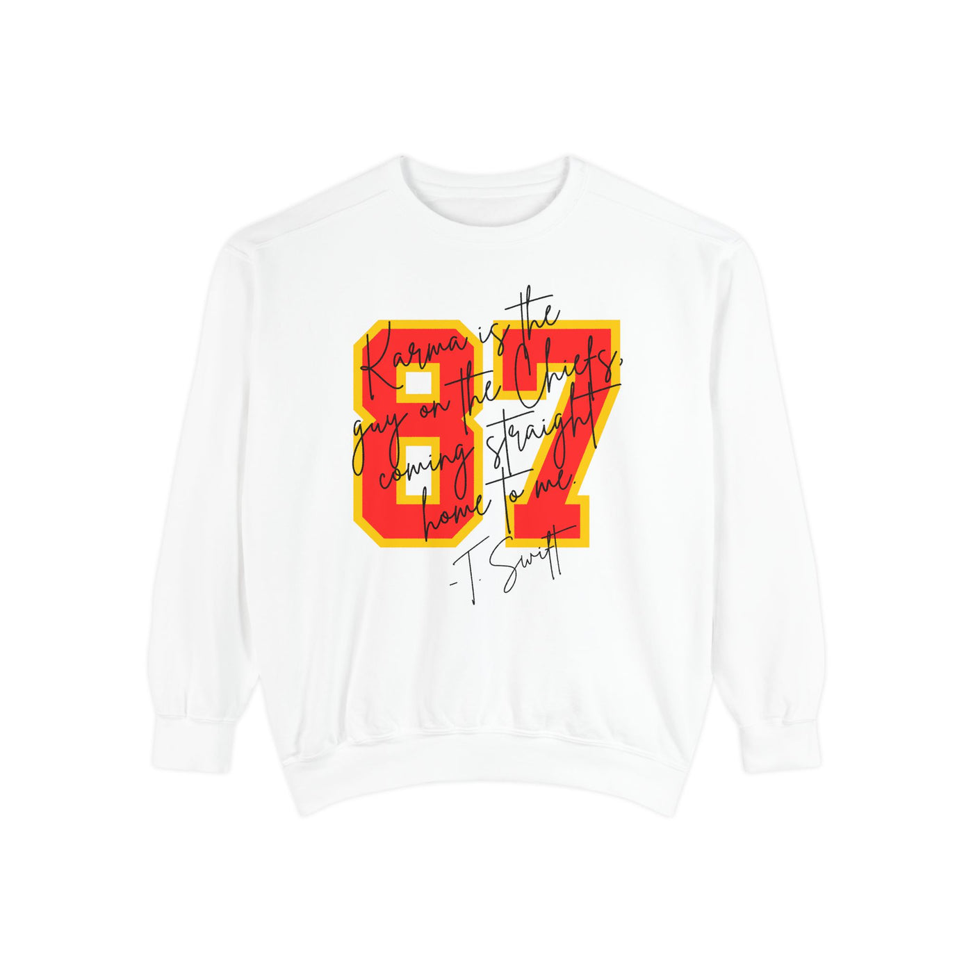 87 Karma Football Season Sweatshirt (COMFORT COLORS)