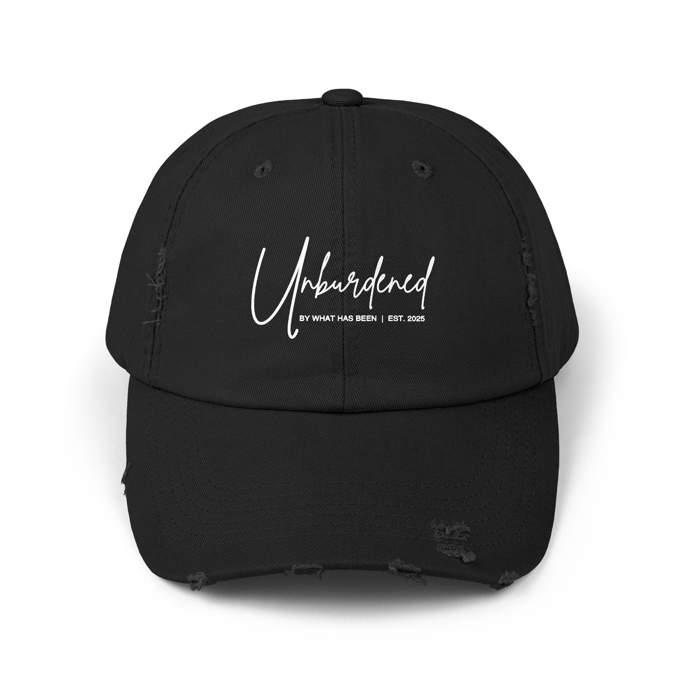 UNBURDENED BY WHAT HAS BEEN BASEBALL CAP