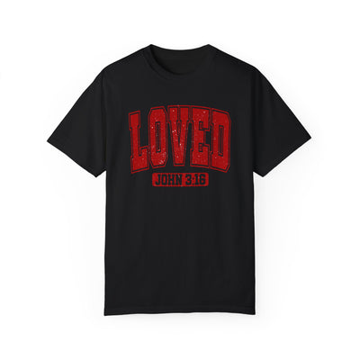 Loved John 3:16 Distressed Graphic T-shirt (Comfort Colors)