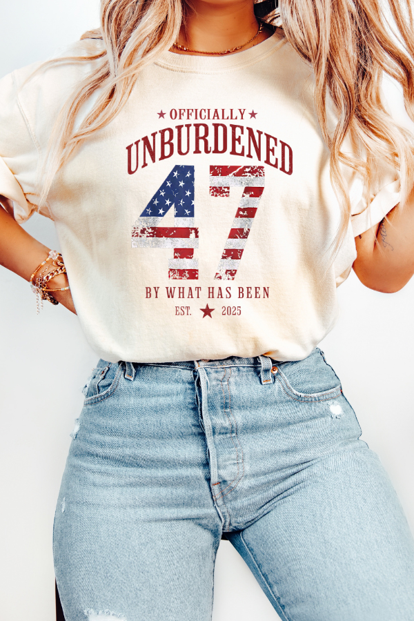 47 OFFICIALLY UNBURDENED BY WHAT HAS BEEN T-SHIRT (COMFORT COLORS)