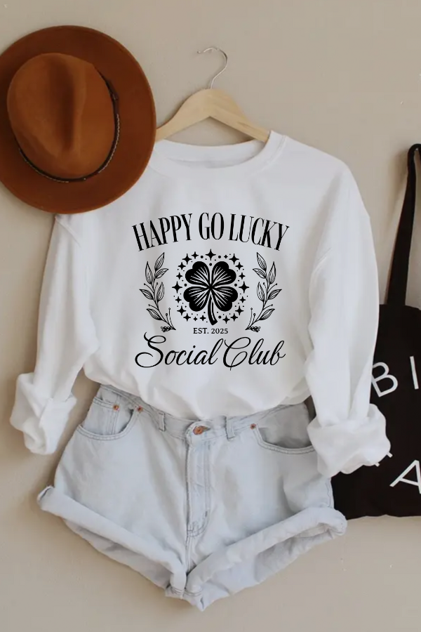 Happy Go Lucky Social Club Sweatshirt (GILDAN)