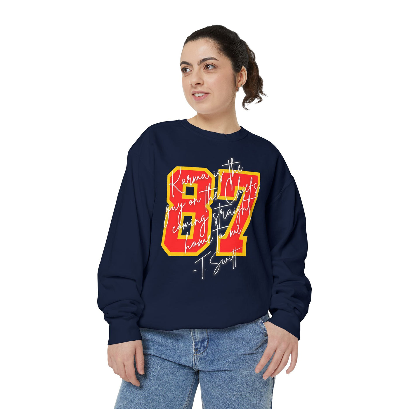 87 Karma Football Season Sweatshirt (COMFORT COLORS)