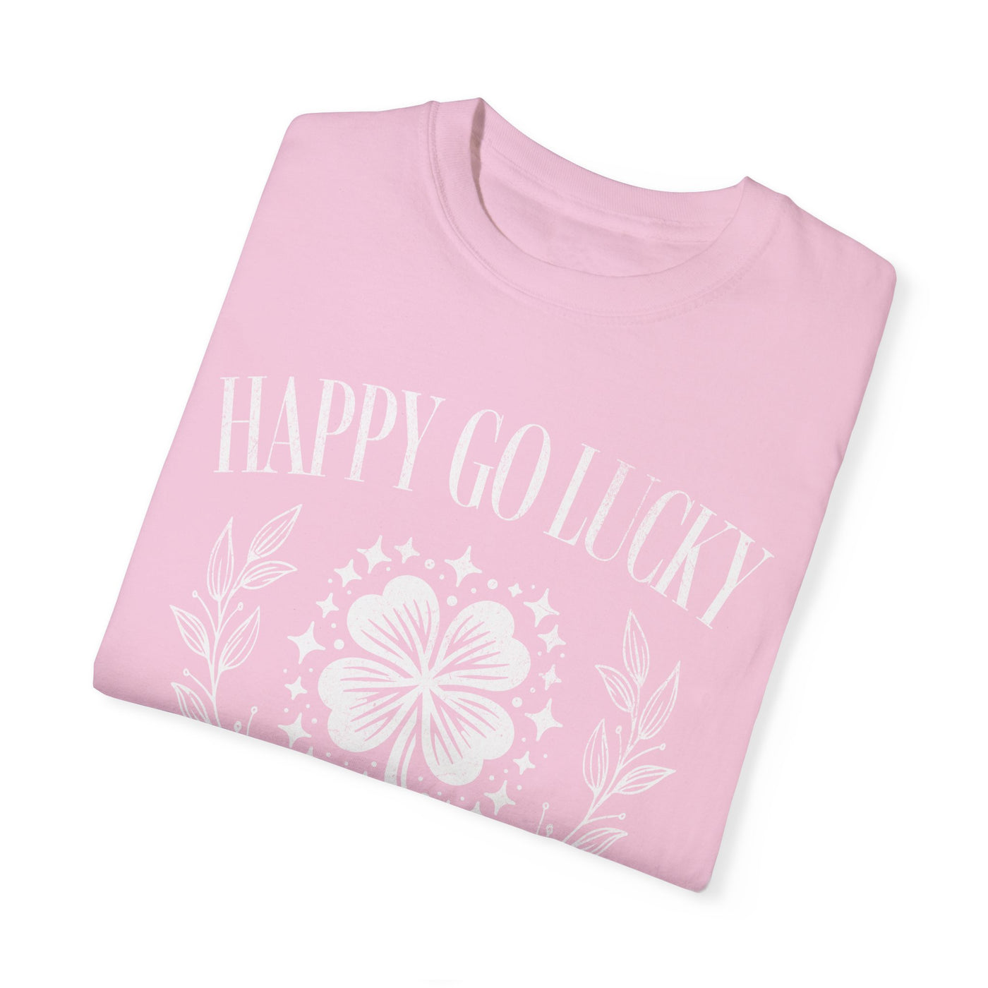 Happy Go Lucky Social Club T-shirt - distressed (COMFORT COLORS)