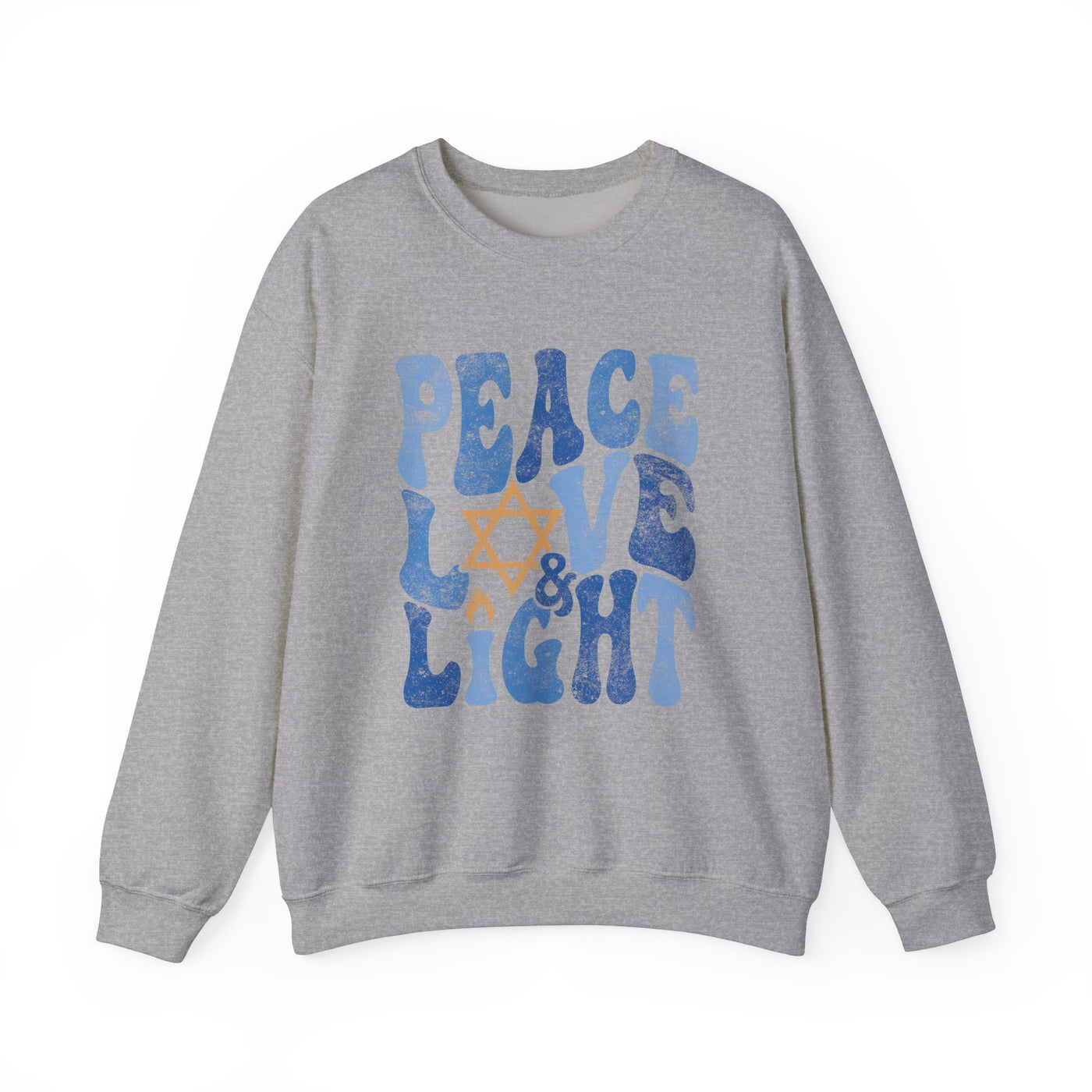 PEACE LOVE AND LIGHT VINTAGE SWEATSHIRT (GILDAN)