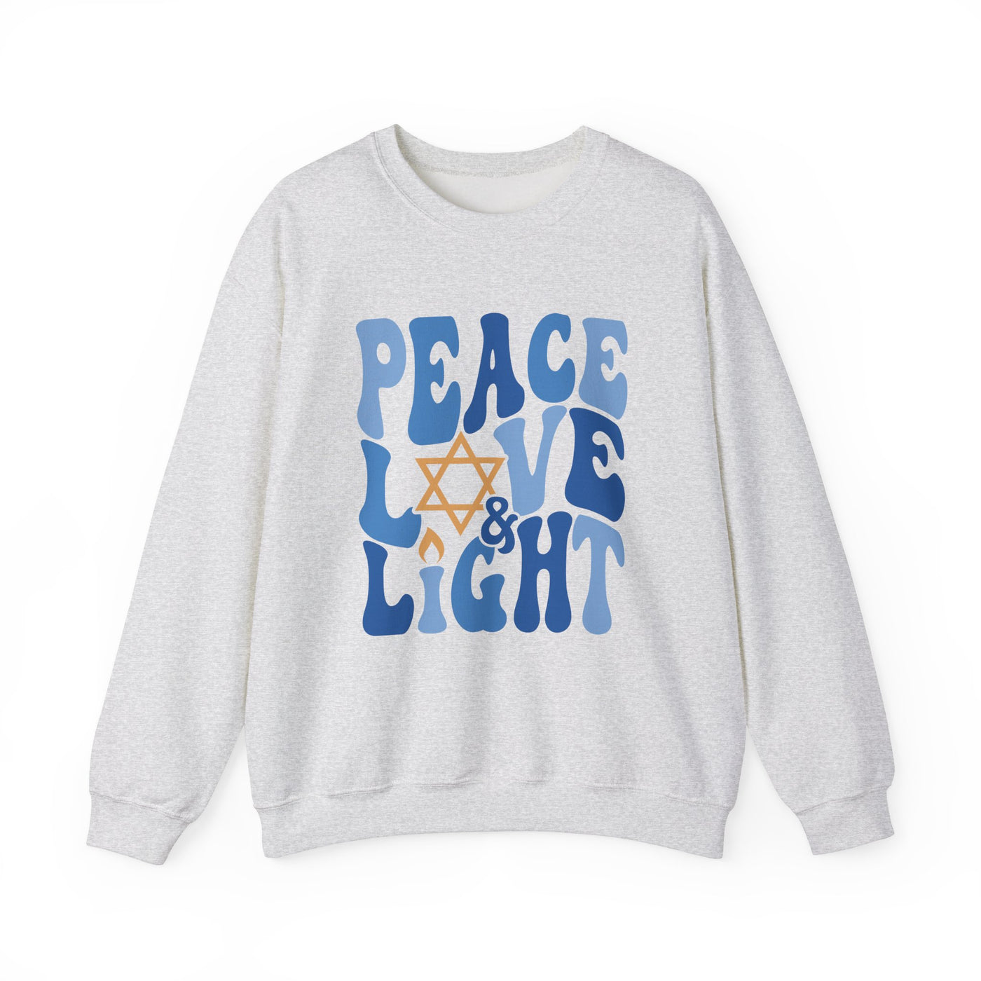 PEACE LOVE AND LIGHT SWEATSHIRT (GILDAN)