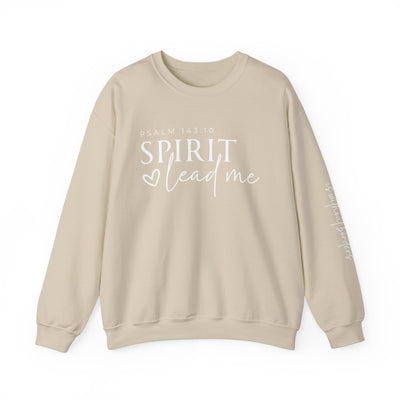 SPIRIT LEAD ME WHERE MY FAITH IS WITHOUT BORDERS SWEATSHIRT - FRONT AND SLEEVE PRINT(GILDAN)