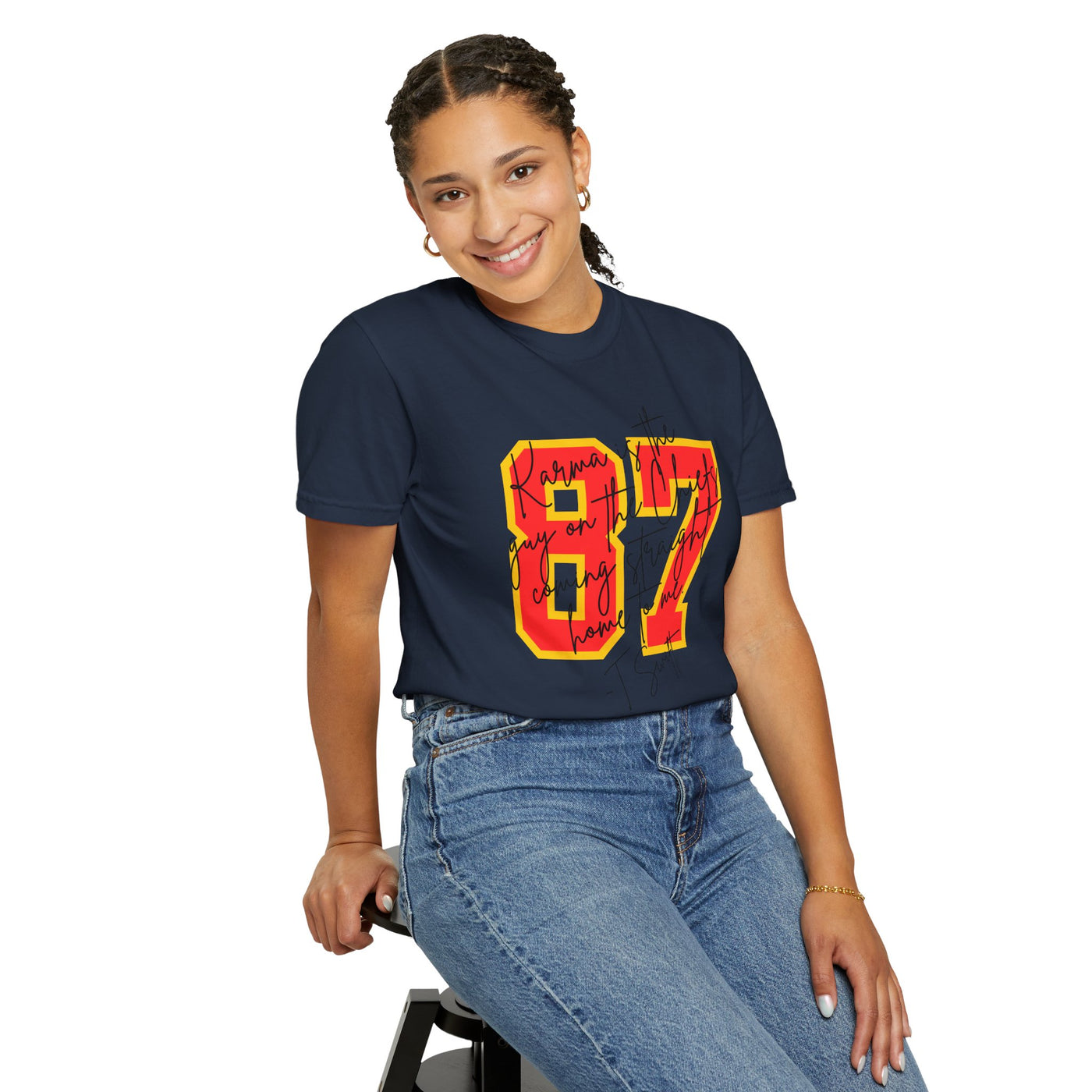 87 Karma Football Season T-shirt (COMFORT COLORS)