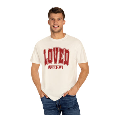 Loved John 3:16 Distressed Graphic T-shirt (Comfort Colors)