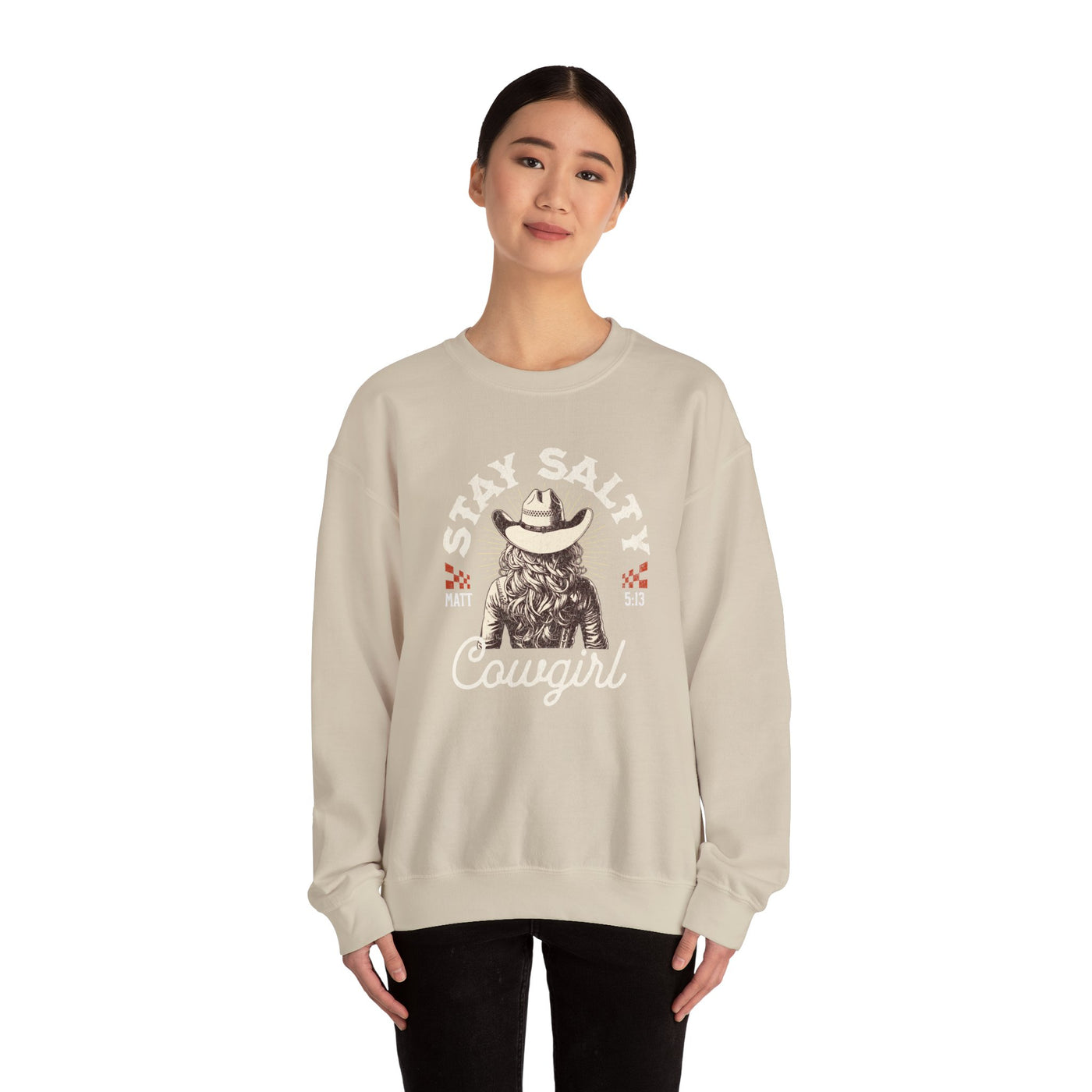 Stay Salty Cowgirl Sweatshirt (GILDAN)