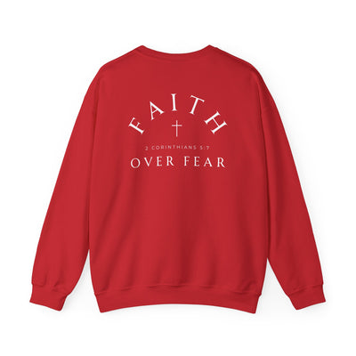 FAITH OVER FEAR SWEATSHIRT 2 SIDED PRINT (GILDAN)