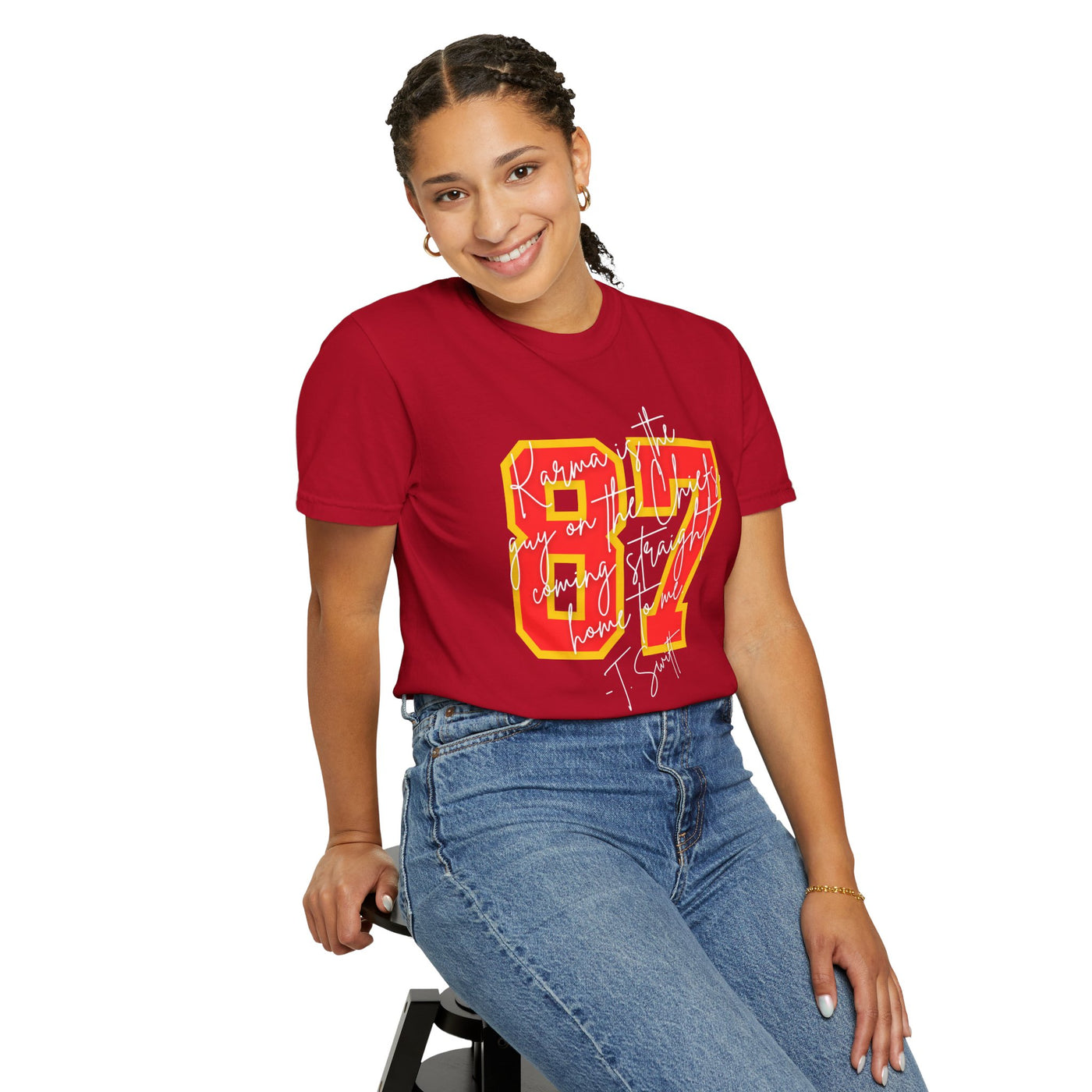 87 Karma Football Season T-shirt (COMFORT COLORS)