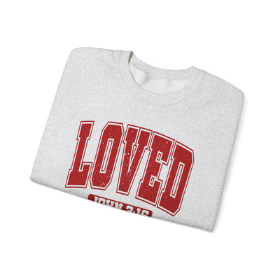 Loved John 3:16  Distressed Graphic Sweatshirt (GILDAN)