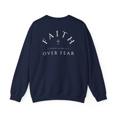 FAITH OVER FEAR SWEATSHIRT 2 SIDED PRINT (GILDAN)