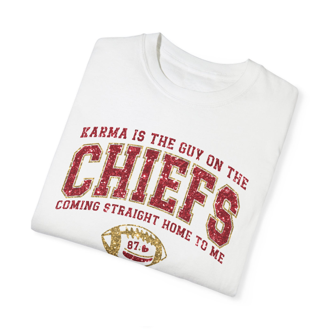 87 Karma 2 Sided Print Glitter T-shirt (Comfort Colors)