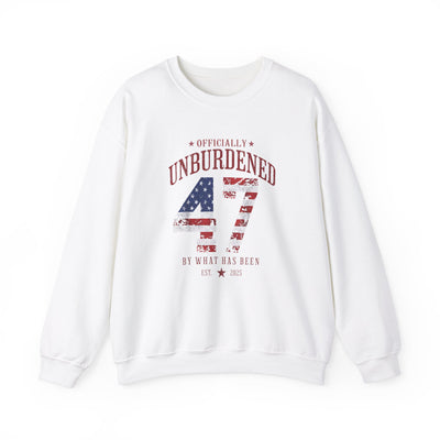 47 OFFICIALLY UNBURDENED BY WHAT HAS BEEN SWEATSHIRT (GILDAN)