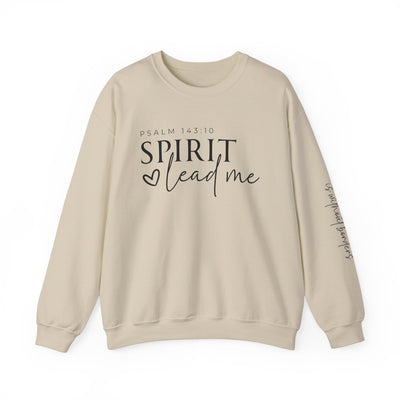 SPIRIT LEAD ME WHERE MY FAITH IS WITHOUT BORDERS SWEATSHIRT - FRONT AND SLEEVE PRINT(GILDAN)