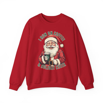 I RUN ON COFFEE AND CHRISTMAS CHEER SWEATSHIRT (GILDAN)