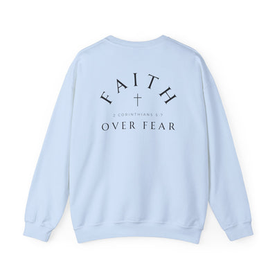 FAITH OVER FEAR SWEATSHIRT 2 SIDED PRINT (GILDAN)