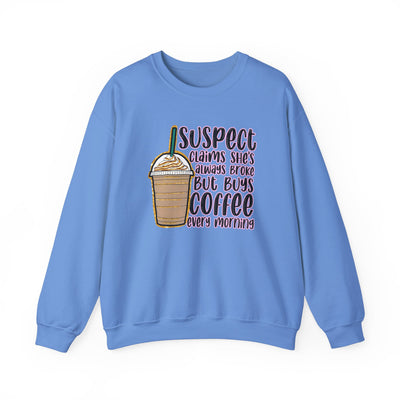 Suspect Claims Coffee Sweatshirt (GILDAN)