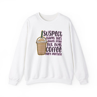 Suspect Claims Coffee Sweatshirt (GILDAN)