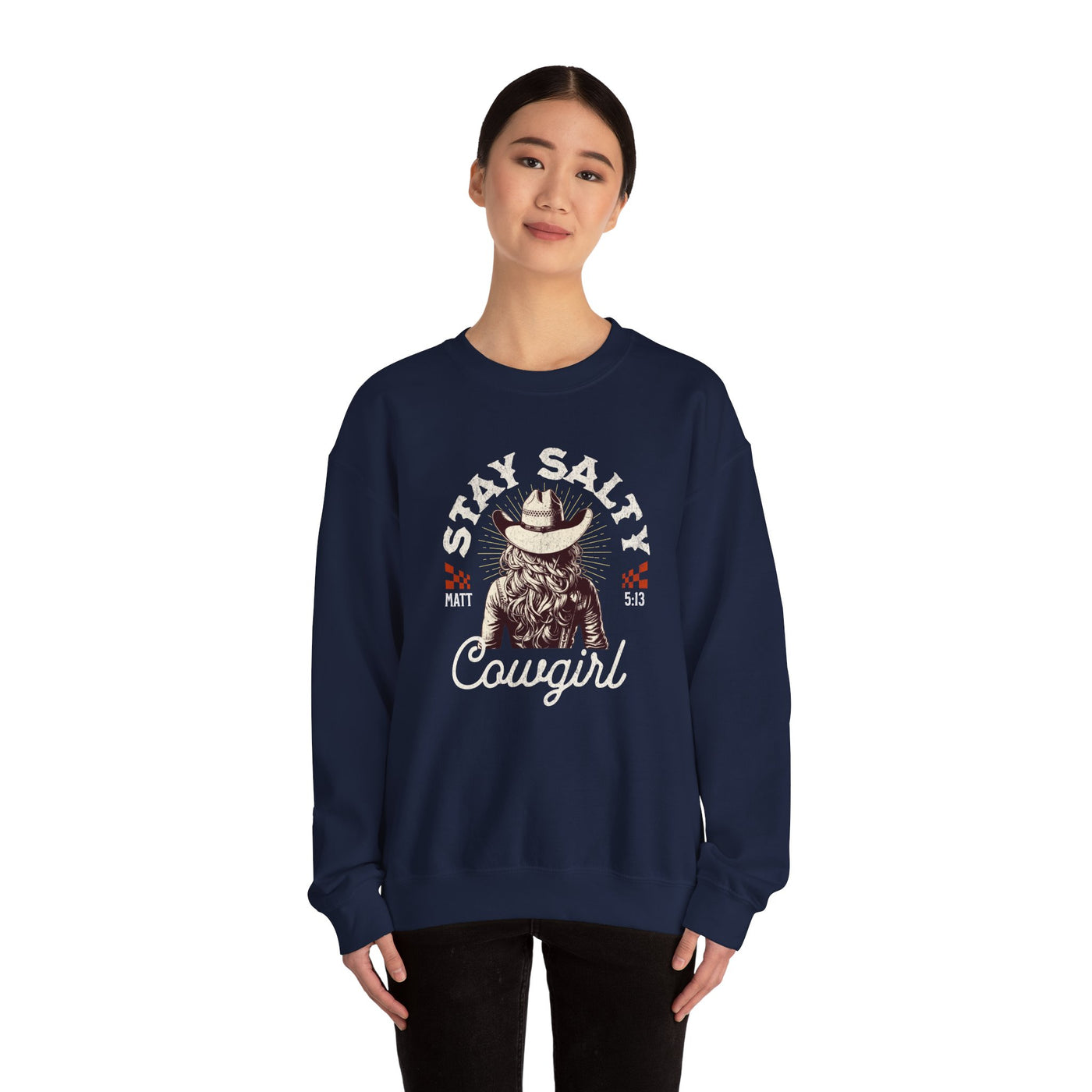 Stay Salty Cowgirl Sweatshirt (GILDAN)