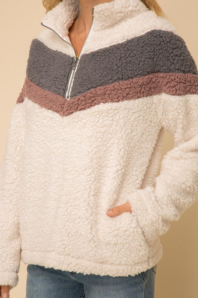 BRIAR SHERPA PULLOVER , SWEATER , It's NOMB , DRESSY BEIGE CARDIGAN, HOODED DRESSY CARDIGAN, LUXURY CARDIGAN , It's NOMB , itsnomb.com