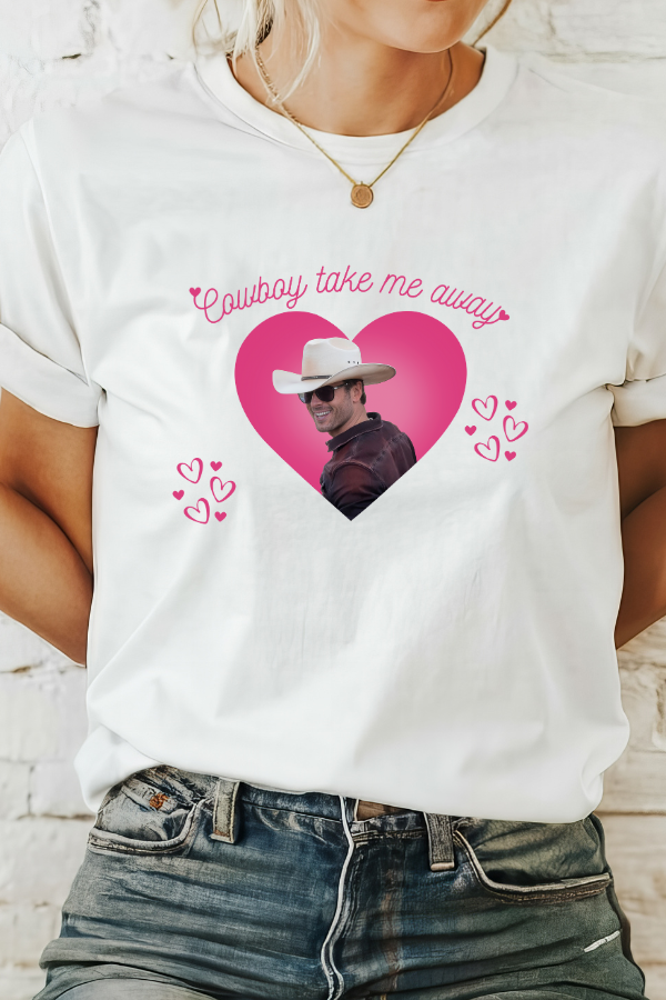 COWBOY TAKE ME AWAY TEE (Bella and Canvas)