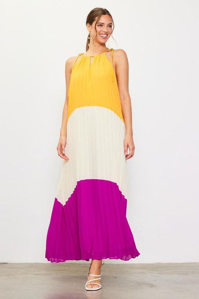 IBIZA DRESS , DRESS , It's NOMB , COLORBLOCKED MAXI DRESS, PLEATED MAXI DRESS, summer dress, SUMMER DRESSES , It's NOMB , itsnomb.com