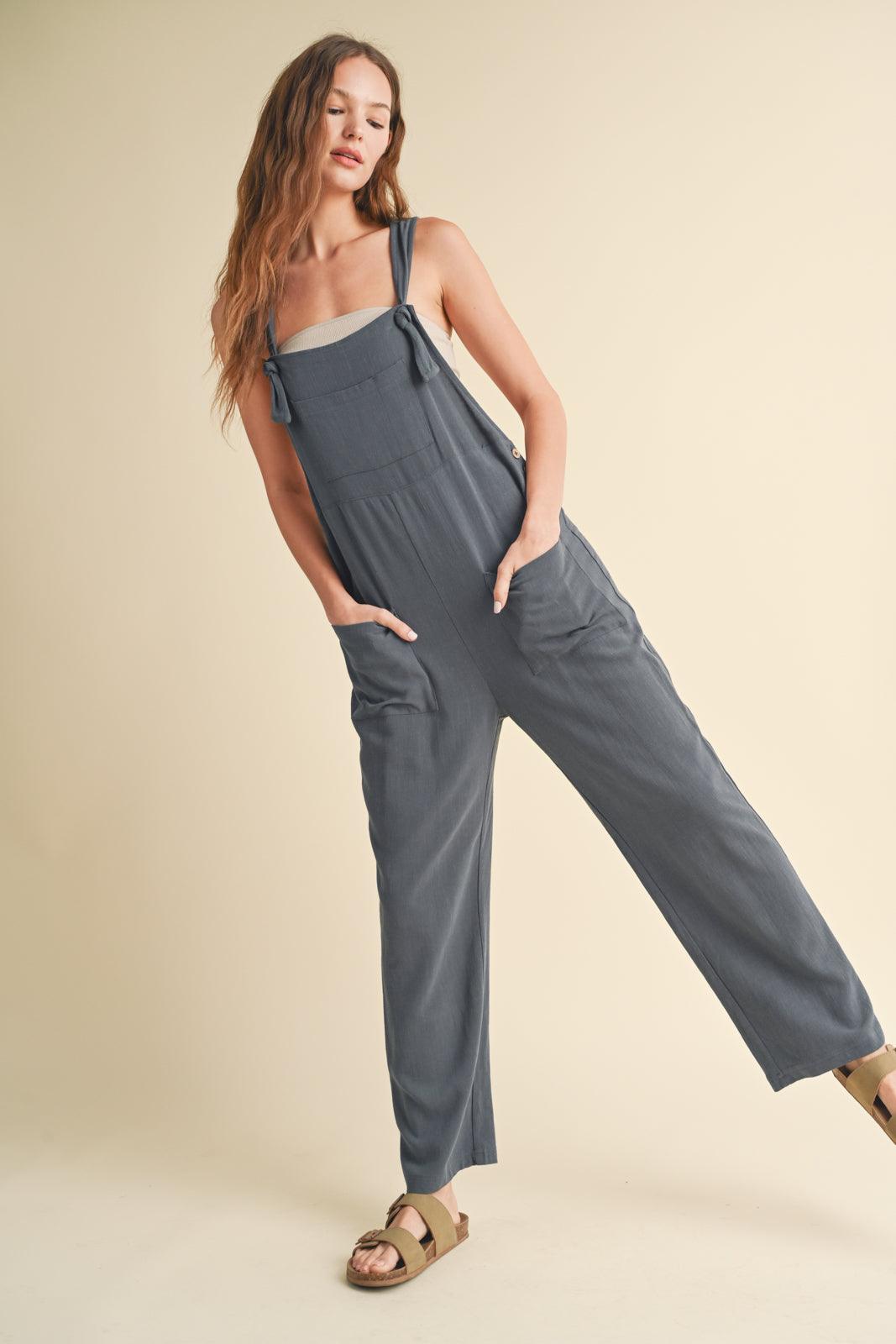 LOVELY IN LINEN OVERALLS , Jumpsuits & Rompers , It's NOMB , LINEN JUMPSUIT, teal overalls , It's NOMB , itsnomb.com