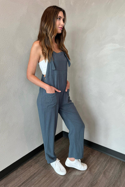 LOVELY IN LINEN OVERALLS , Jumpsuits & Rompers , It's NOMB , LINEN JUMPSUIT, teal overalls , It's NOMB , itsnomb.com