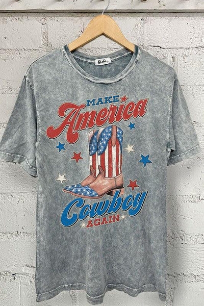 MAKE AMERICA COWBOY AGAIN TEE (SIZE SMALL LEFT)) , T-SHIRT , it’sNOMB. The Label , 4th of July, AMERICA, CASUAL T-SHIRT, CREW NECK, CREWNECK, GRAPHIC, GRAPHIC TEE, it's nomb, it's nomb the label, Its None of My Business, ITSNOMB, ITSNOMBTHELABEL, Jessica Nickson, MAKE AMERICA COWBOY AGAIN, Patriotic, SINCE 1776, T-SHIRT, TEE, TEES, TSHIRT, TSHIRTS , It's NOMB , itsnomb.com