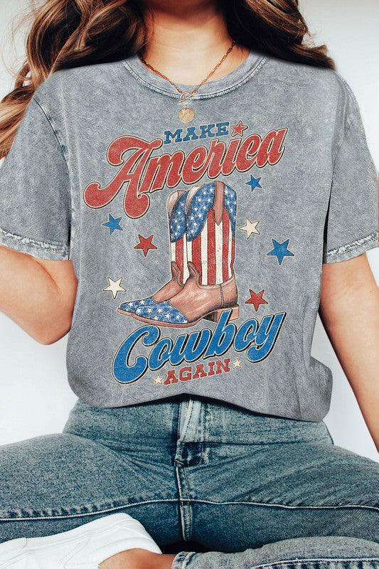 MAKE AMERICA COWBOY AGAIN TEE (SIZE SMALL LEFT)) , T-SHIRT , it’sNOMB. The Label , 4th of July, AMERICA, CASUAL T-SHIRT, CREW NECK, CREWNECK, GRAPHIC, GRAPHIC TEE, it's nomb, it's nomb the label, Its None of My Business, ITSNOMB, ITSNOMBTHELABEL, Jessica Nickson, MAKE AMERICA COWBOY AGAIN, Patriotic, SINCE 1776, T-SHIRT, TEE, TEES, TSHIRT, TSHIRTS , It's NOMB , itsnomb.com