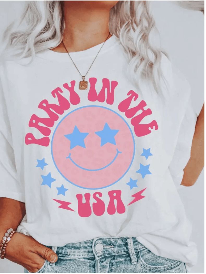 PARTY IN THE USA GRAPHIC TEE , T-SHIRT , it’sNOMB. The Label , 4th of July, 4TH OF JULY TSHIRT, CASUAL T-SHIRT, COLORFUL PATRIOTIC TEE, CREW NECK, CREWNECK, GRAPHIC, GRAPHIC TEE, it's nomb, it's nomb the label, Its None of My Business, ITSNOMB, ITSNOMBTHELABEL, Jessica Nickson, MEMORIAL DAY TSHIRT, party in the usa, Patriotic, T-SHIRT, TEE, TEES, TSHIRT, TSHIRTS , It's NOMB , itsnomb.com